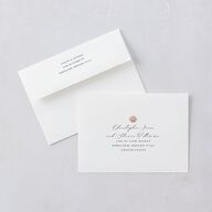 Painted Beach Bridal Shower Invitation Envelopes White Dusty Blue Both Recipient and Return Addresses Signature Standard