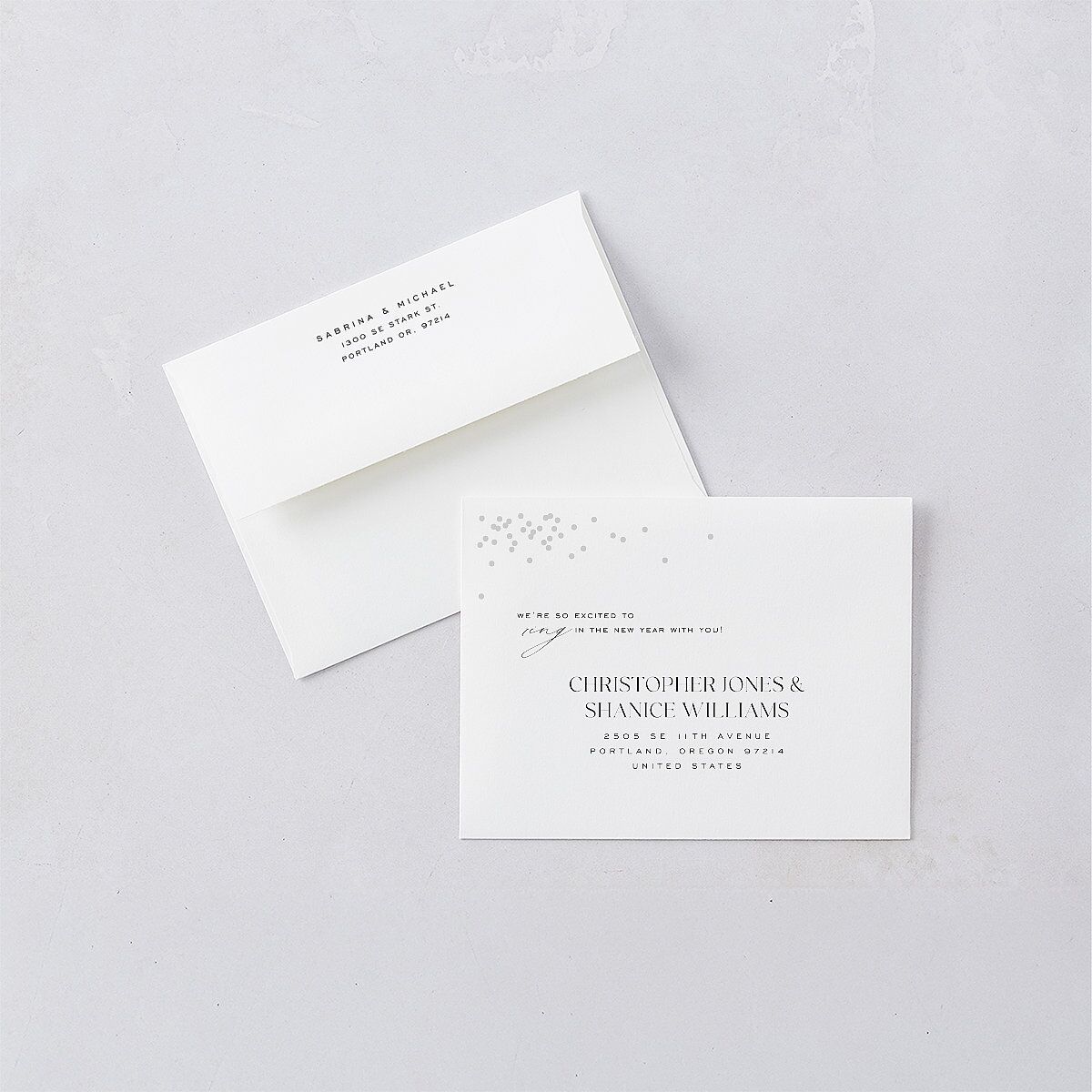 Confetti Glam Thank You Cards Gold Licorice