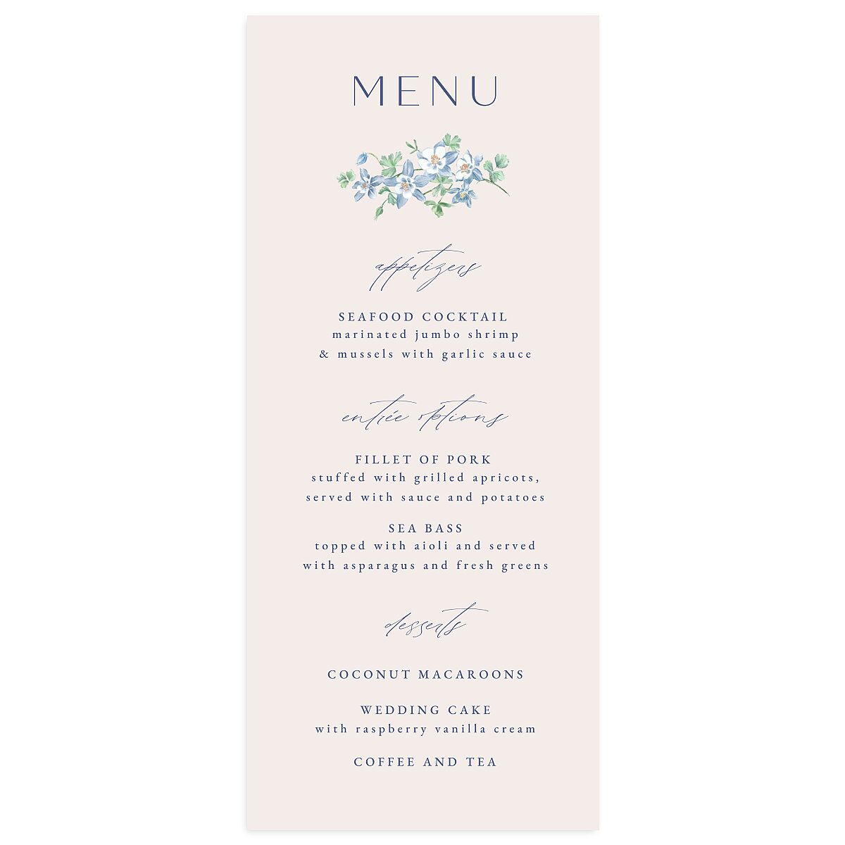 Scenic Denver Colorado Menus