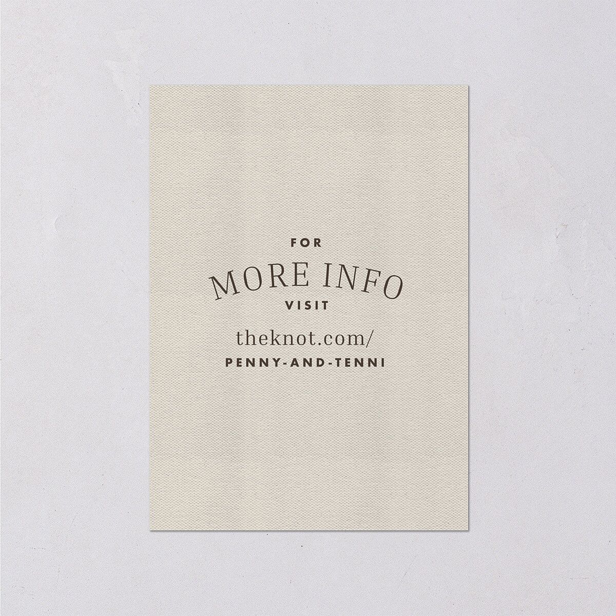 Cinematic Wedding Enclosure Cards Linen Signature Standard