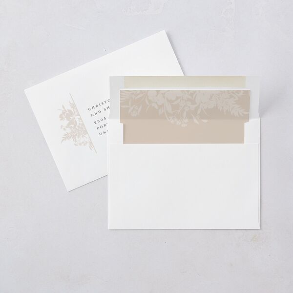 Glistening Garden Rehearsal Dinner Invitations Linen Signature Blank Standard