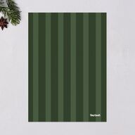Retro Minimalist Photo Triad Holiday Cards Scottish Green Signature Blank Standard