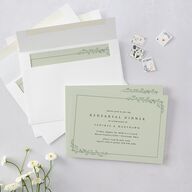 Dainty Frame Rehearsal Dinner Invitations Thyme Signature Blank Standard