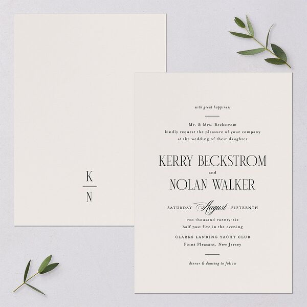 Cosmopolitan Wedding Invitations Champagne Signature Blank No Standard