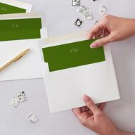 Hawaiian Tropical Monstera Frame Envelope Liners Scottish Green Standard