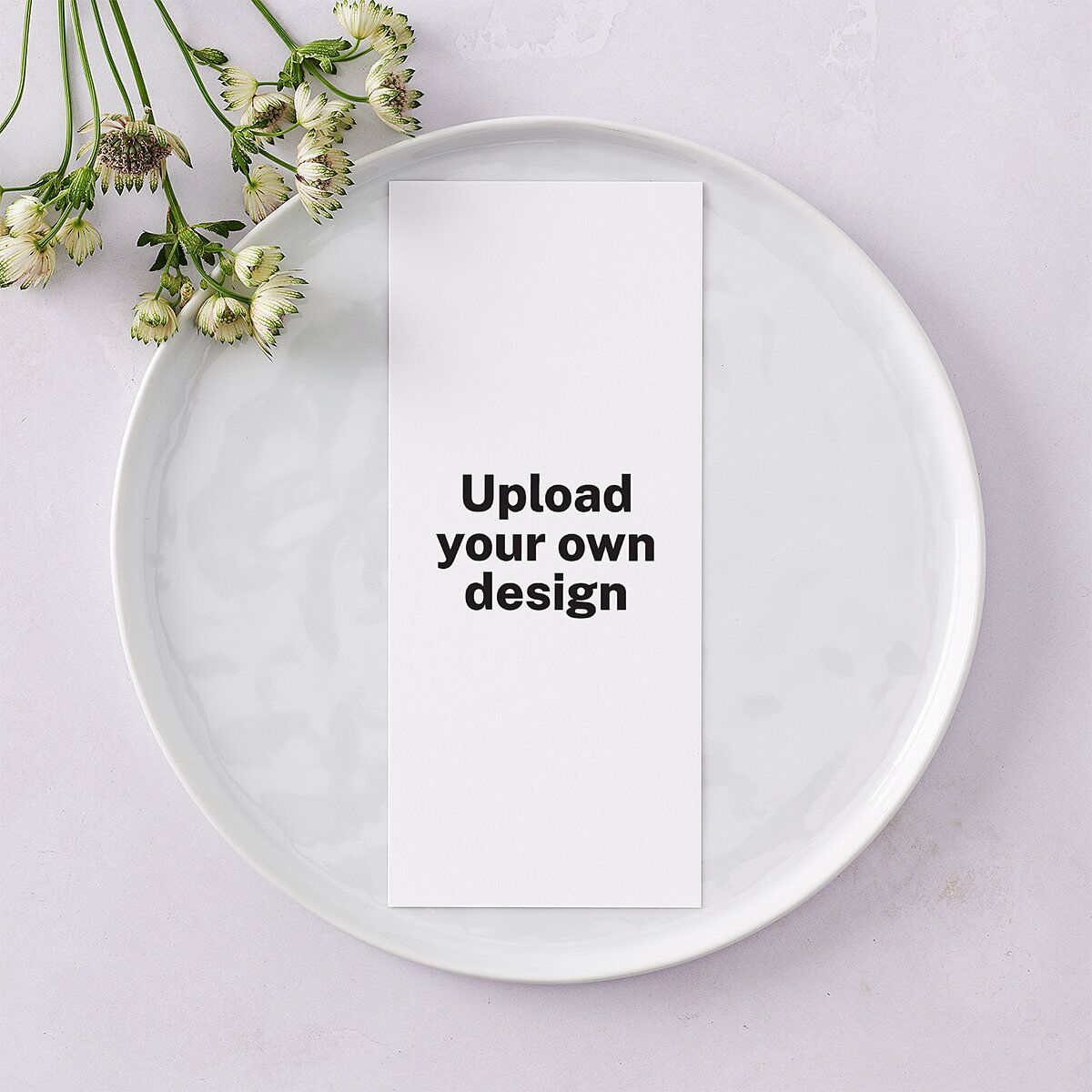 Upload Your Own Design Portrait Photo Menus Pure White Signature