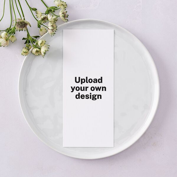Upload Your Own Design Portrait Photo Menus Pure White Signature