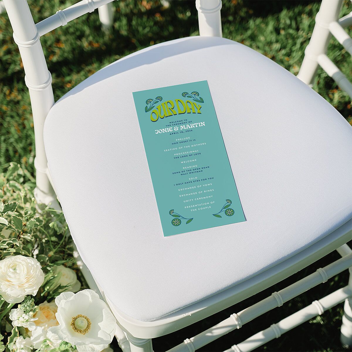 Wedstock Wedding Programs Sky Signature