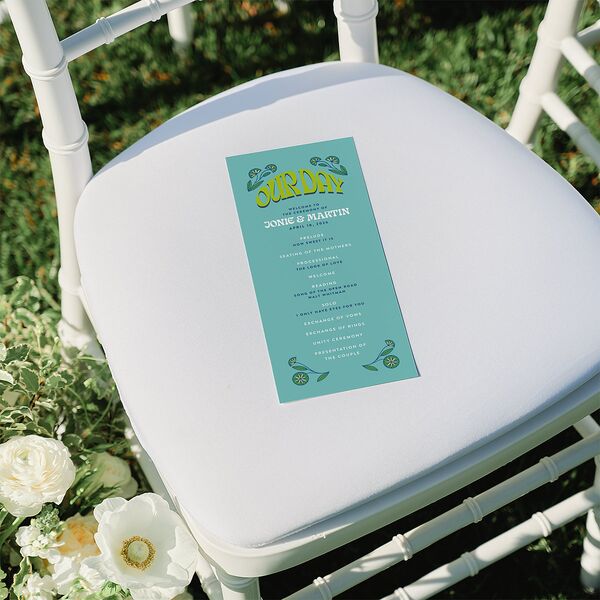 Wedstock Wedding Programs Sky Signature