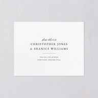 Floral Monogram All-in-One Wedding Invitations Rose Quartz Signature Light Both Recipient and Return Addresses No