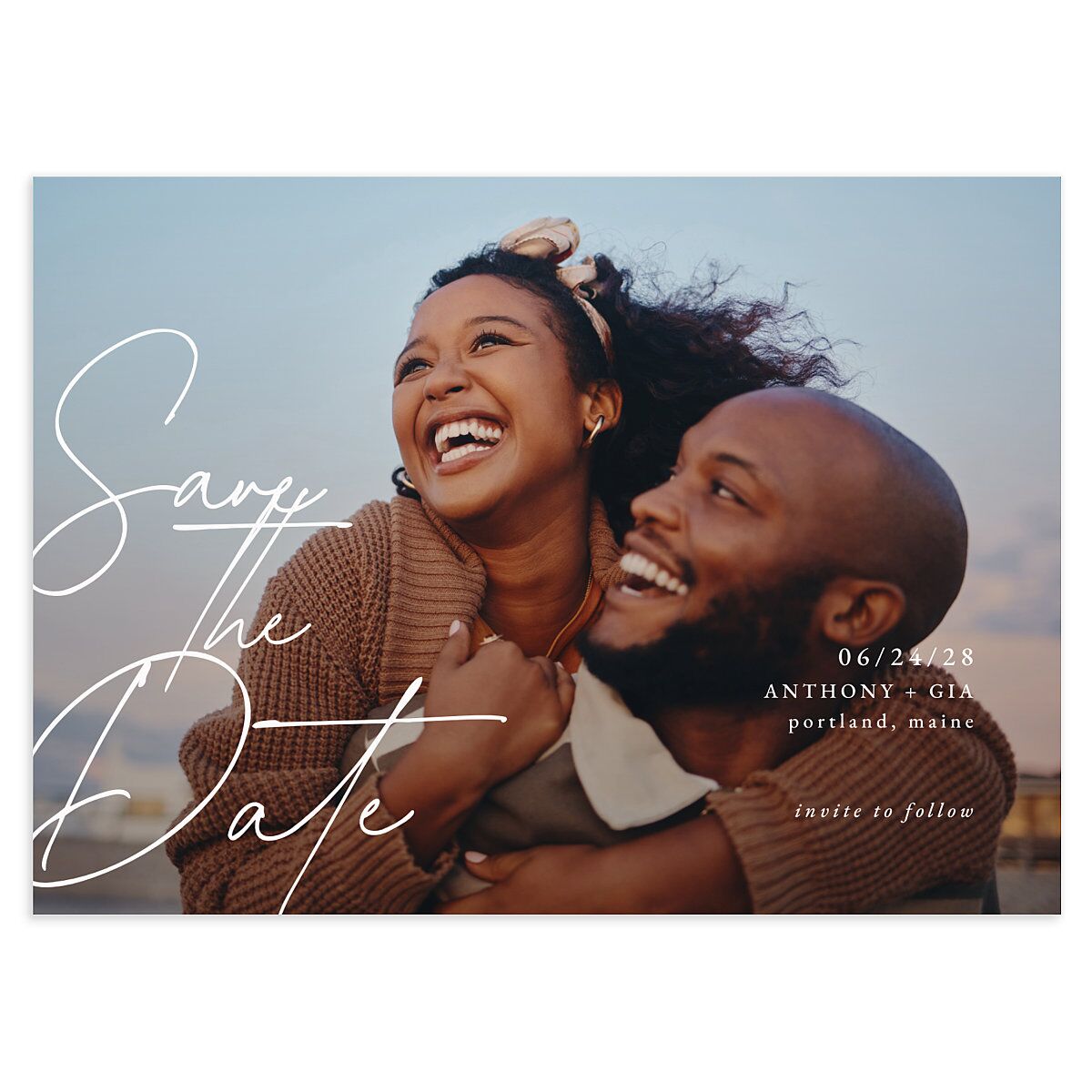 Corner Date Save the Date Cards