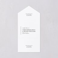 Classic Border All-in-One Wedding Invitations Pure White Signature Light Both Recipient and Return Addresses No