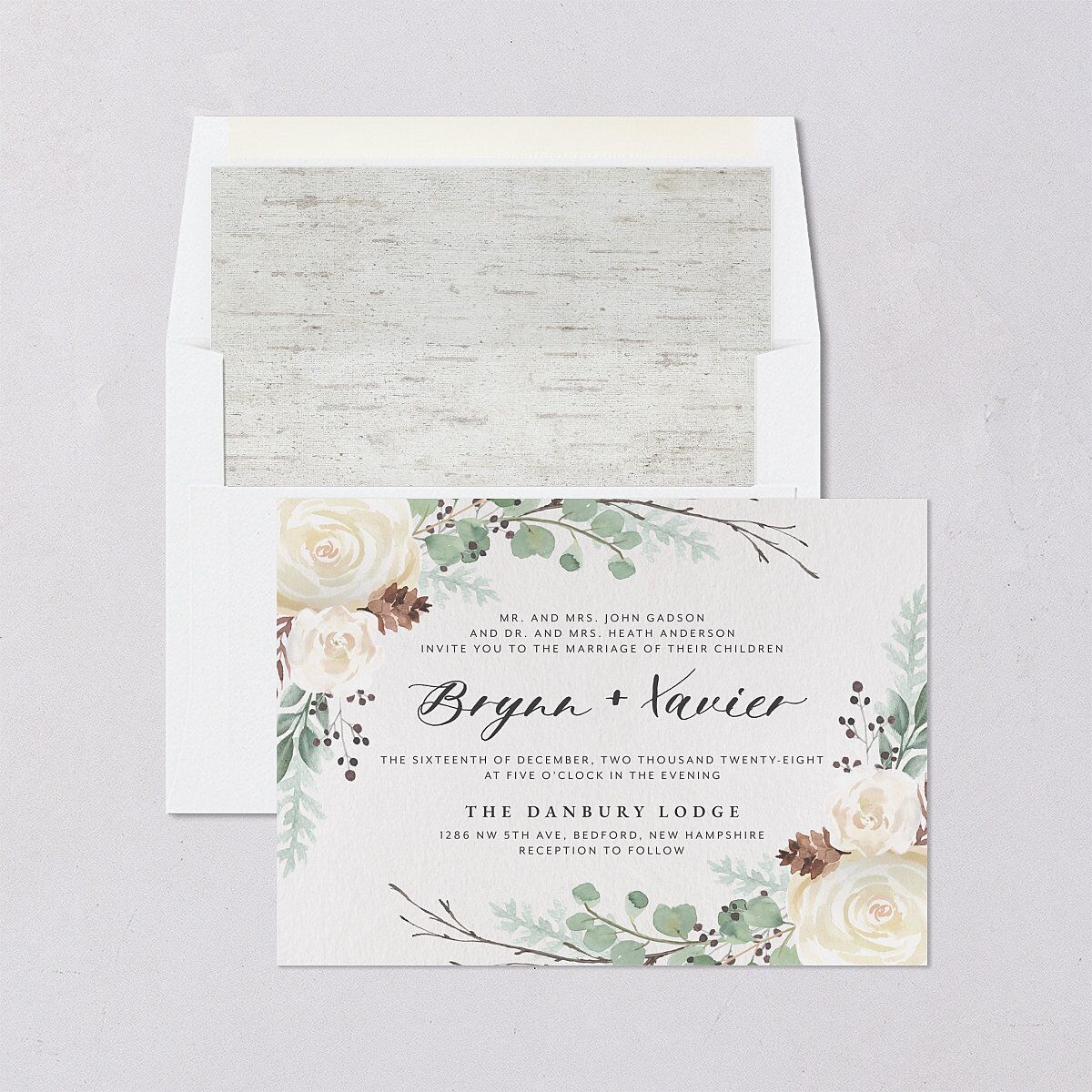 Rustic Botanical Standard Envelope Liners Standard Thyme Liner