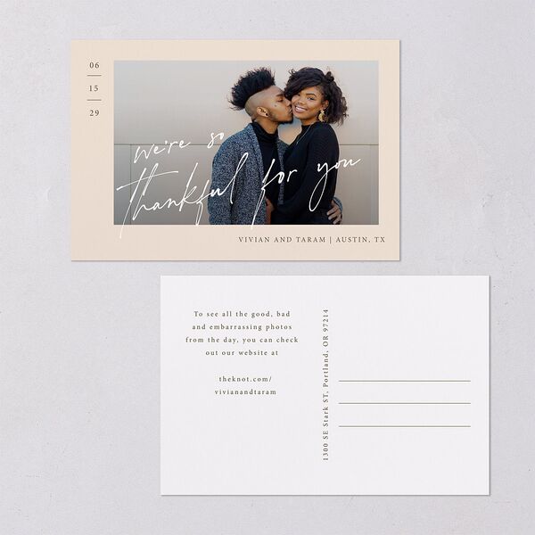 Just Love Thank You Postcards Sand