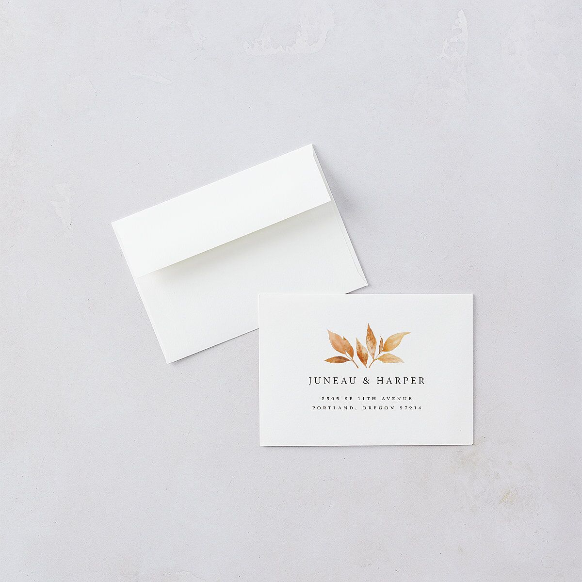 Autumn Frame Wedding Response Cards Gold Raw Sienna Signature