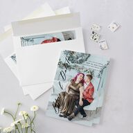 Vertical Names Wedding Invitations Pure White Signature Blank No Standard