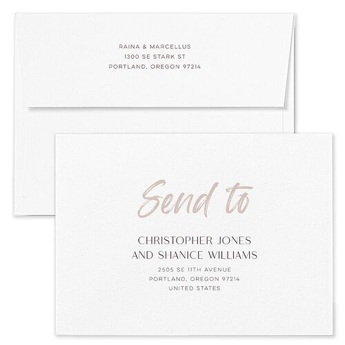 Handwritten Year Save The Date Card Envelopes Espresso Terracotta Recipient Address Signature Standard