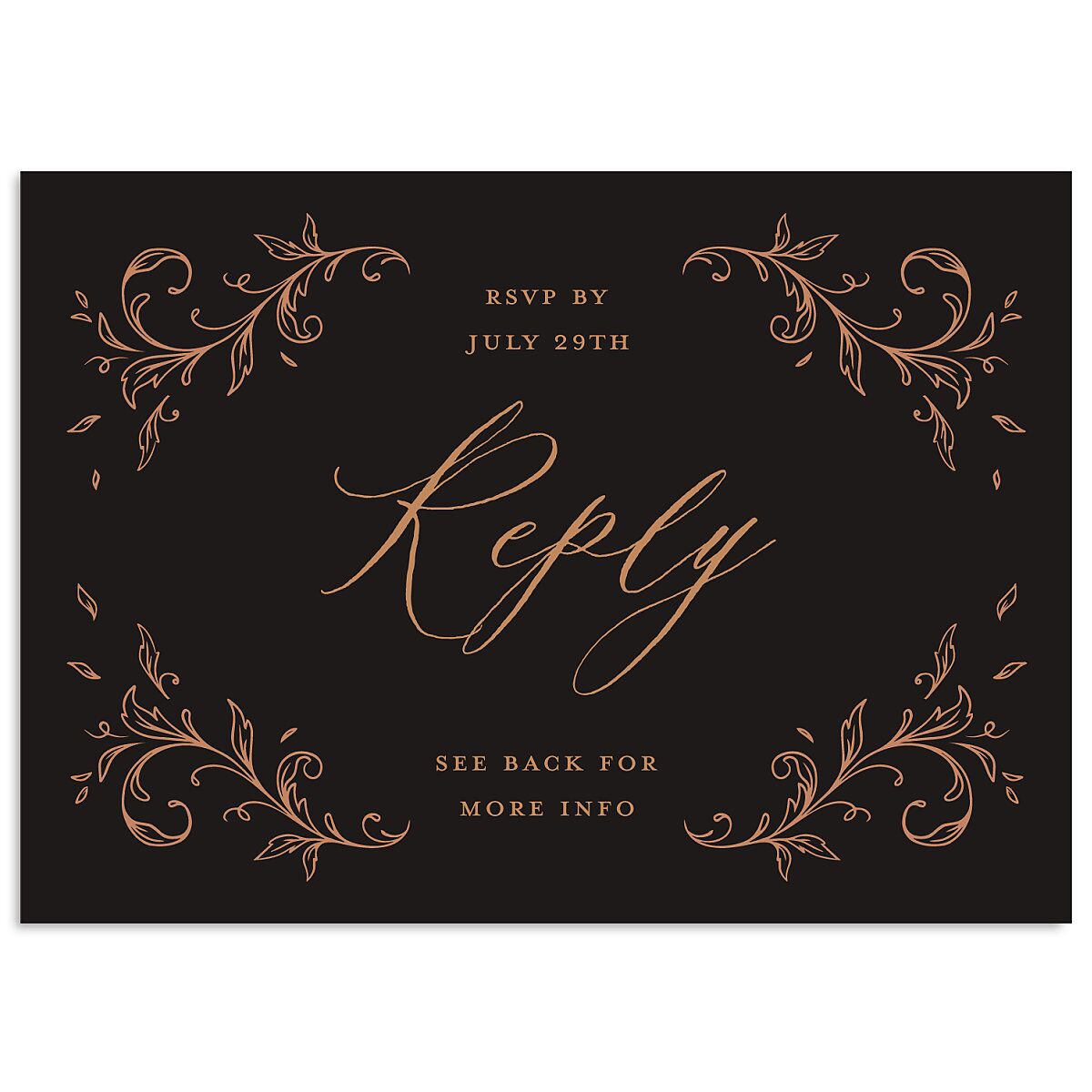 Dark Vintage Fantasy Wedding Response Cards