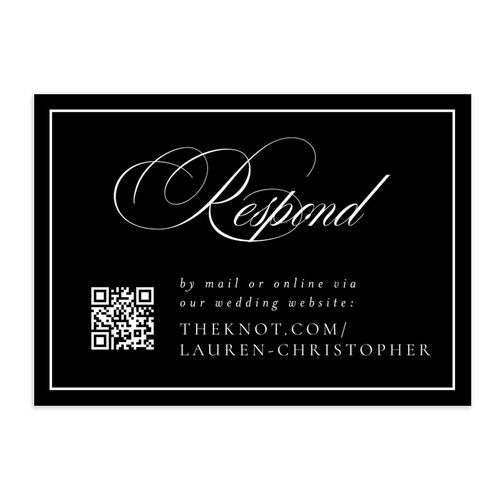 Lasting Frame QR Code RSVP Cards Pure White Signature Standard