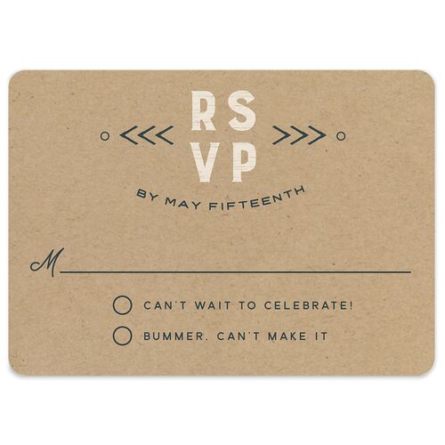 Vintage Mountain Wedding Response Cards Pool Signature Rounded