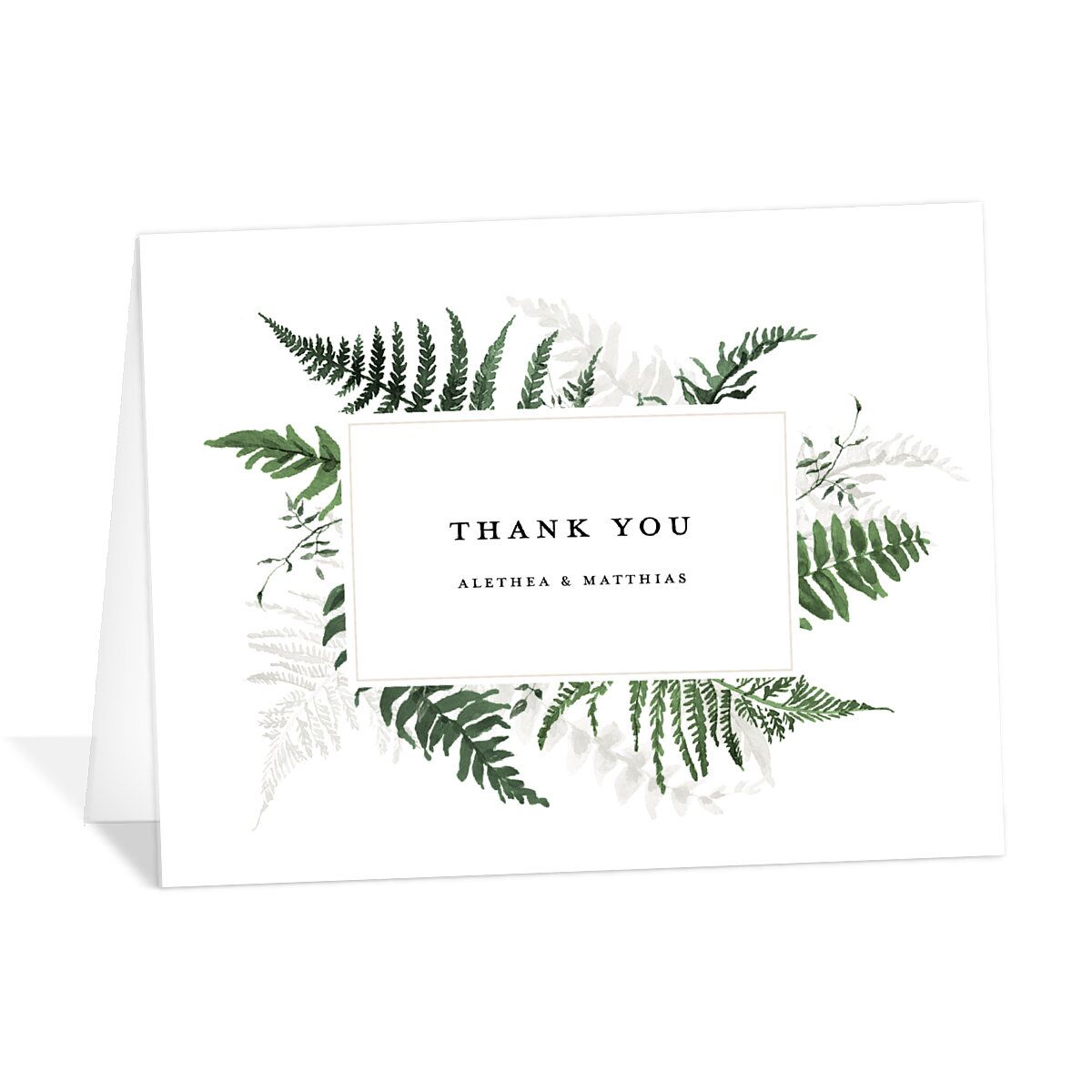 Woodsy Ferns Thank You Cards