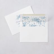 Elegant Rose Crest Engagement Party Invitations Sapphire Signature Blank Standard