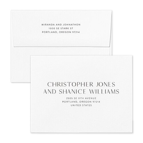 Window Gallery Save the Date Petite Card Envelopes Linen Kraft Return Address Signature Standard