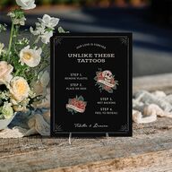 Til Death Tattoos Standard Favor Tabletop Sign Small Midnight Standard Outdoor Corrugated S Tabletop Favor