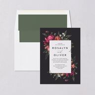 Blooming Botanical Standard Envelope Liners Midnight Standard