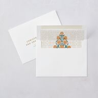 Indian Botanical Blooms Save The Date Cards Daffodil Signature smooth Blank No Standard