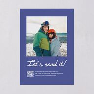 Vintage Retro Ski Poster Wedding Invitations Pure White Signature Blank No Standard
