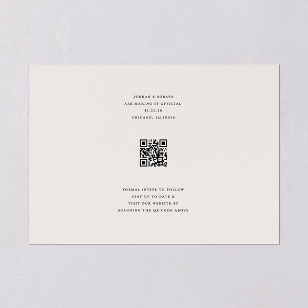 Overlay Save the Date Cards Champagne Signature smooth Blank No Standard