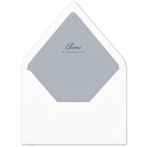Simple Elegant Black Tie Euro Envelope Liners Navy Luxe
