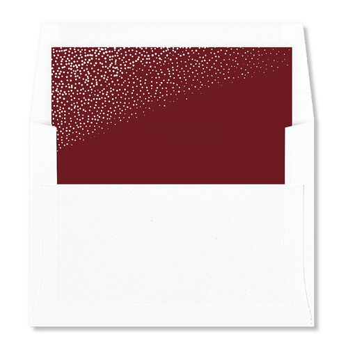 Holiday Sparkles Envelope Liners Maroon Standard