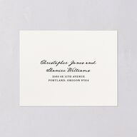 Vintage Candelabra with Bow All-in-One Wedding Invitations Bisque Signature Light Both Recipient and Return Addresses No