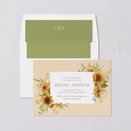 Sweet Sunflowers Bridal Shower Invitations Marigold Signature Blank Standard