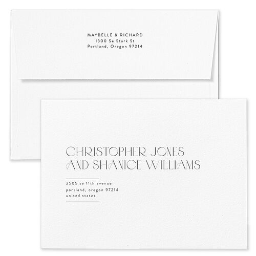 New Years Toast Holiday Card Envelopes Blue Licorice Recipient Address Standard Signature