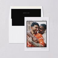 Black Border Save the Date Cards Pure White Signature smooth Blank No Standard