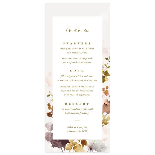 Ethereal Floral Menus Dijon Signature