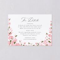 Delphinium Crest Wedding Enclosure Cards Shell Pink Signature Standard