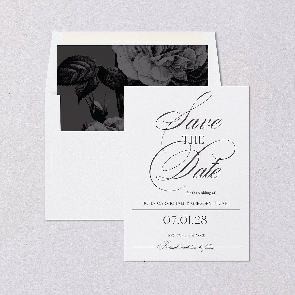 Classically Elegant Save The Date Cards — view 4