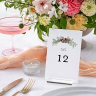 Floral Arc Table Numbers Merlot Signature