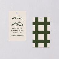 Adventure Icon Favor Gift Tags Hunter Green Signature