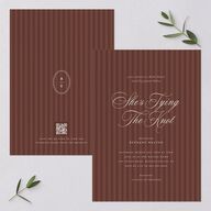Vintage Oval Monogram Bridal Shower Invitations Merlot Signature Blank Standard