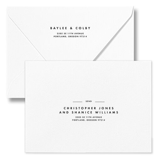 Moody Romantic Lace Floral Wedding Invitation Euro Envelopes Red Clay White Both Recipient and Return Addresses Luxe Signature