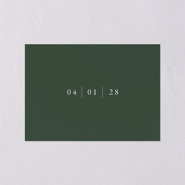 Floral Accent Wedding Response Cards Off-White Signature Standard