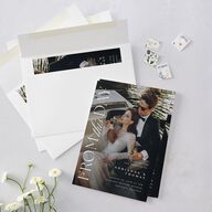Classic Capture Wedding Invitations Midnight Signature Blank No Standard
