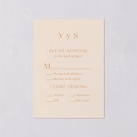 Hacienda Elegante Wedding Response Cards Gold Cinnamon Signature Standard