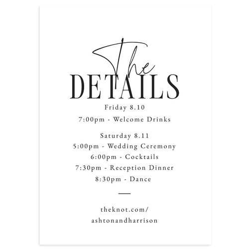 Timeless Lockup Itinerary Cards Charcoal Signature Standard