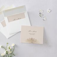 Indian Gilded Adornment Thank You Cards Gold Sand